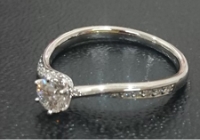PT900 0.25ct メレダイヤリングの注目の高価買取実績です。